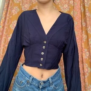 Free People Button Up Blouse